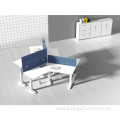 White Double Motor Electric Lift Table for Office